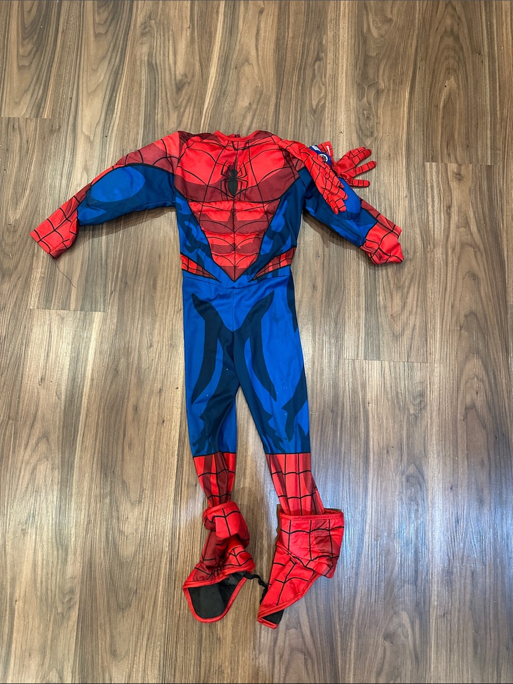 Spider-Man Kids Red & Blue Superhero Costume with gloves